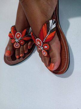 double leaf maasai sandals