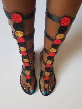 Knee High Maasai Sandals