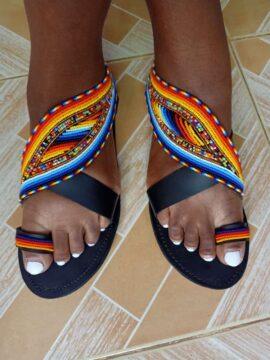 Naeku Handmade Maasai Beaded Sandals