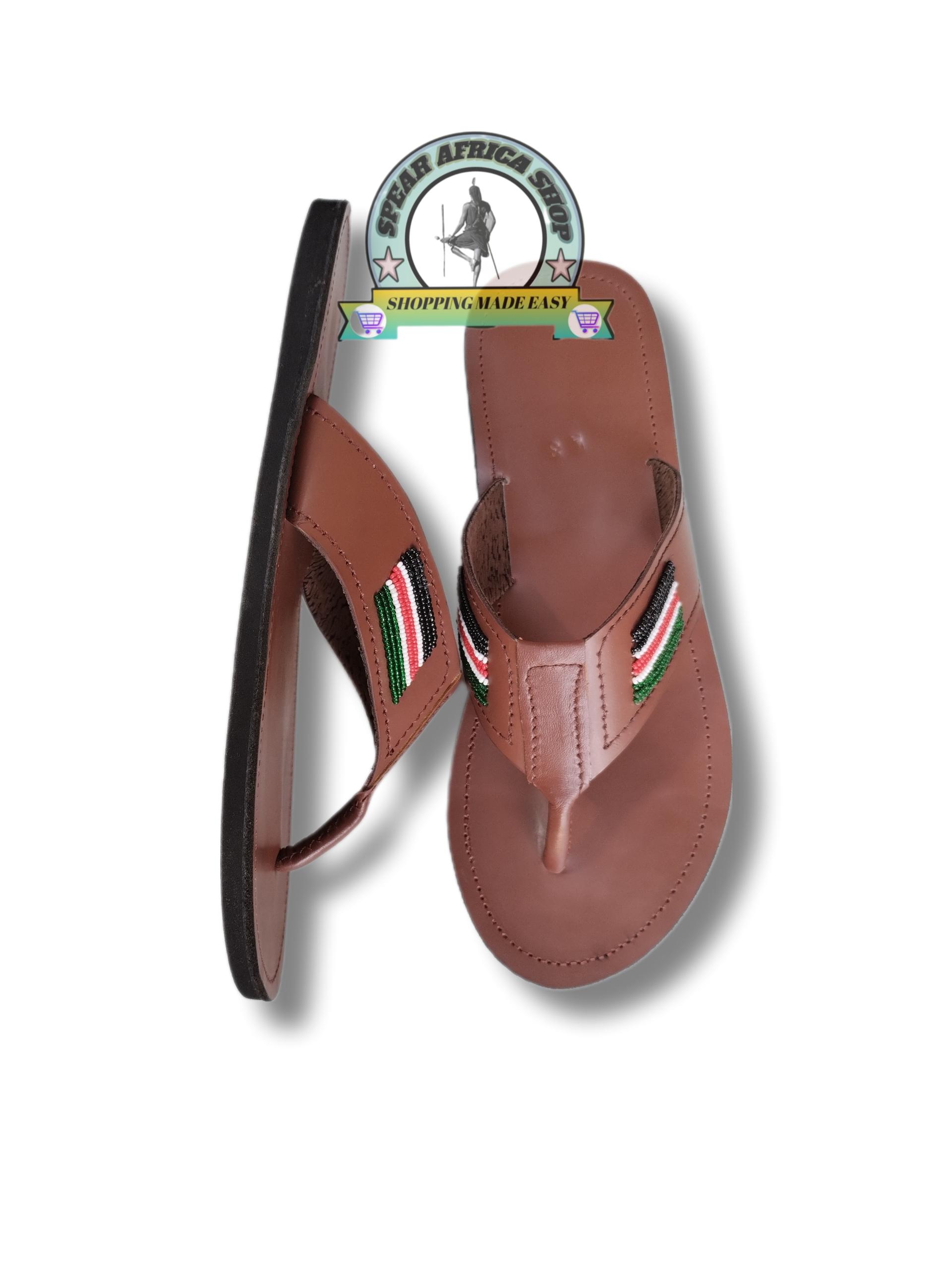 Maasai men leather sandals