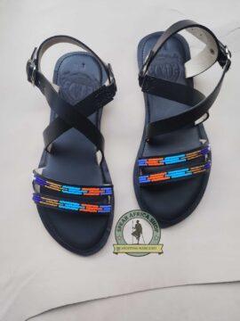 Simba Handcrafted Maasai Bead Leather Sandals